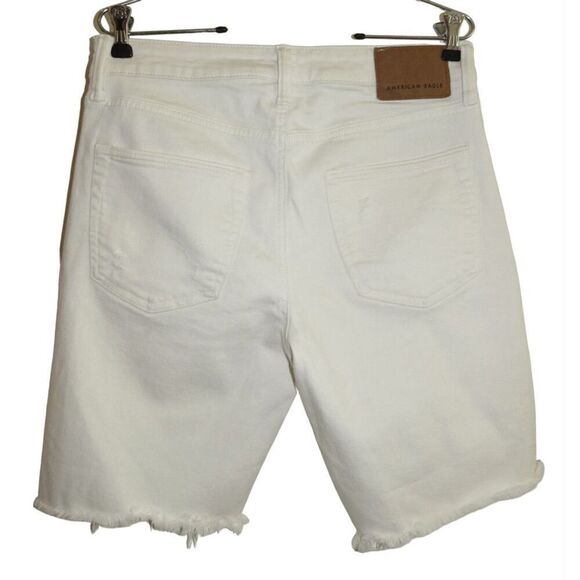 Men's American Eagle White Jean Distressed Cutoff Next Level Airflex Shorts 30 - Picture 3 of 4